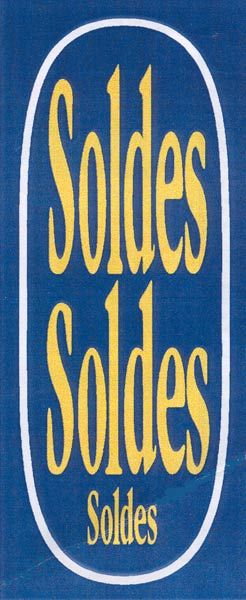 Affiche Soldes verticale et géante 120 x 46 cm